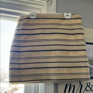 J. Crew Gold and Cream Mini Pencil Skirt Casual Resort Wear